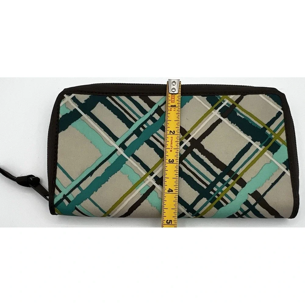 Thirty-One Save Your Way Zip Coupon Wallet Retro Metro Sea Plaid Organizer 31